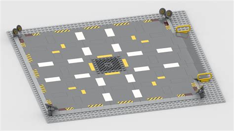 Lego Moc Classic Space Landing Pad By Aventurium Rebrickable Build With Lego