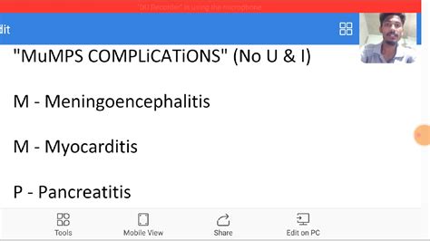 Mnemonic01mumps Complication Youtube