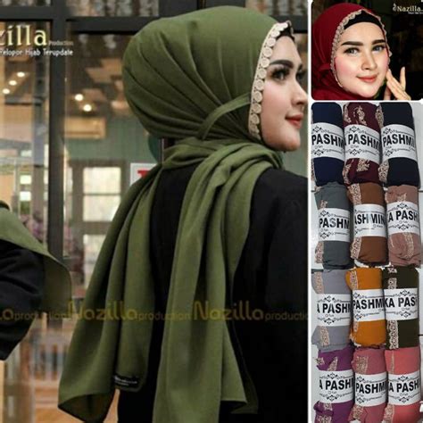 Pashmina Trinity Pastan Tali Renda Prada Diamond Lazada Indonesia