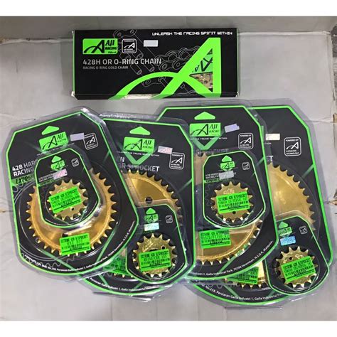 SPROCKET SET 428H 428 H AJI RACING EXTREME HARDEN SPROCKET SET