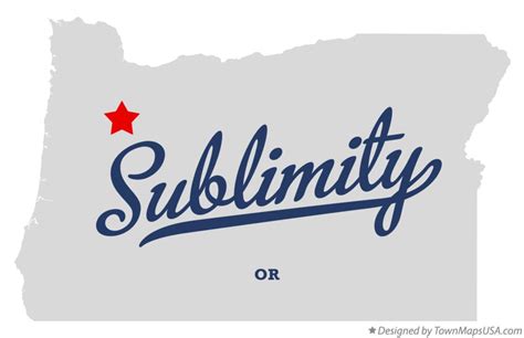 Map of Sublimity, OR, Oregon