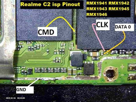 Realme C2 EMMC Isp Pinout Romstage