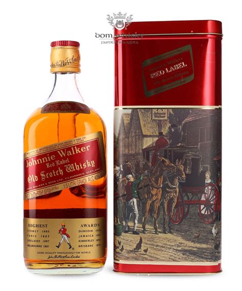 Johnnie Walker Red Label Tin Box 40 15l Dom Whisky