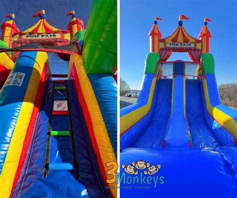 Fun Fair Wet/Dry Obstacle Course Rental | 3 Monkeys Inflatables