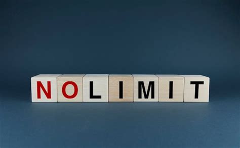 Premium Photo No Limit Cubes Form The Word No Limit The Extensive