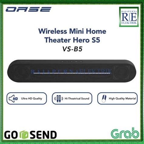 Jual Oase Speaker Bluetooth Portable S5 Sound Bar Wireless Aux Original