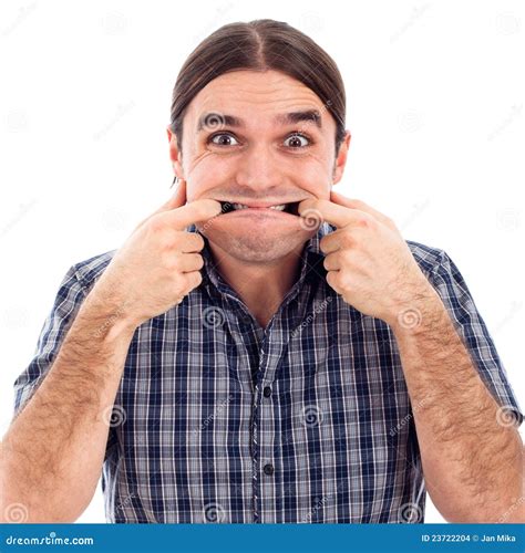 Man Making Funny Face Stock Photo Image Of Comic Business