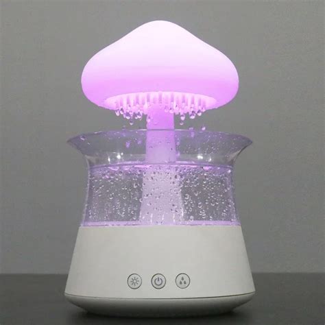 Mushroom Rain Air Humidifier Colorful Rain Cloud Night Light Usb Air