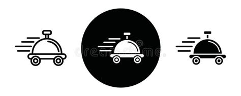 Food Delivery Outline Icon Collection Or Set Food Delivery Thin Vector