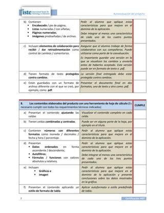 Autoevaluacion Indicadores Proyecto PDF