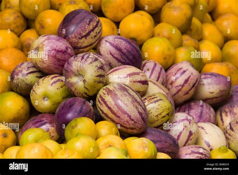 pepino melon fruit market Peru Stock Photo - Alamy