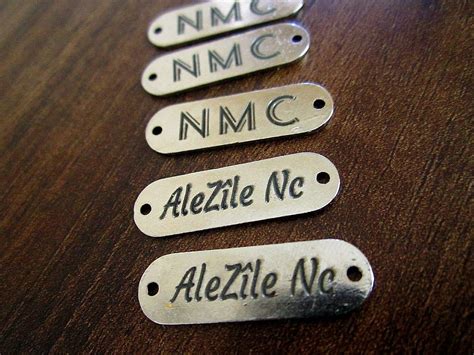 Custom Metal Tag Round Edges Personalized Metal Label - Etsy