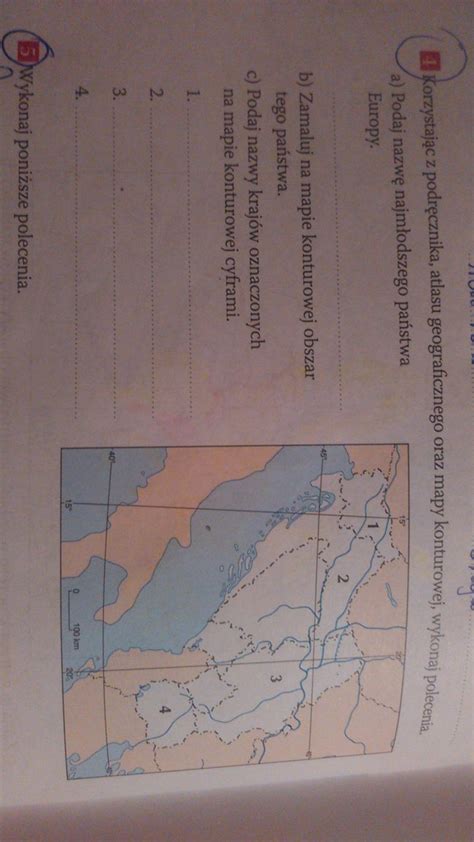 Korzystaj C Z Podr Cznika Atlasu Geograficznego Oraz Mapy Konturowej