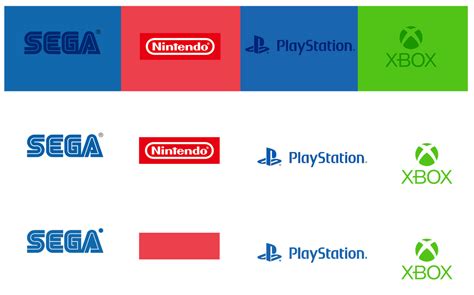 Sega Nintendo Playstation Xbox Logos In Console By Abbysek On Deviantart