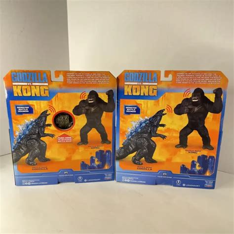 NEW MONSTERVERSE GODZILLA Vs Kong BATTLE ROAR Godzilla Kong 7 Set W