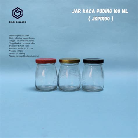 Jual JKPD100 Botol Jar Kaca Puding 100ml Jar Kaca 100ml Yoghurt Selai