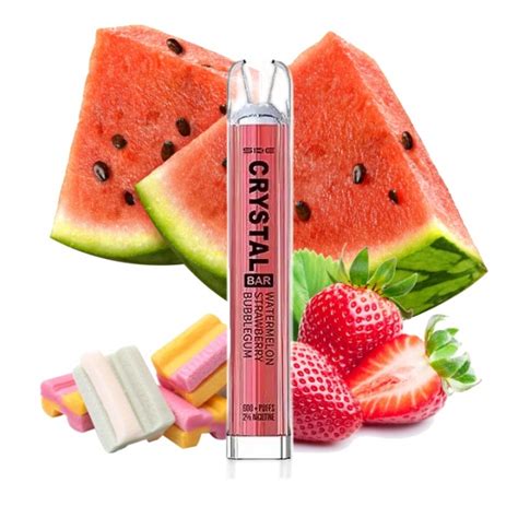 Crystal Bar Watermelon Strawberry Bubblegum City Vape Nikotin 20mg