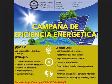 Universidad Nacional De San Juan Lanzan Campa A De Eficiencia Energ Tica