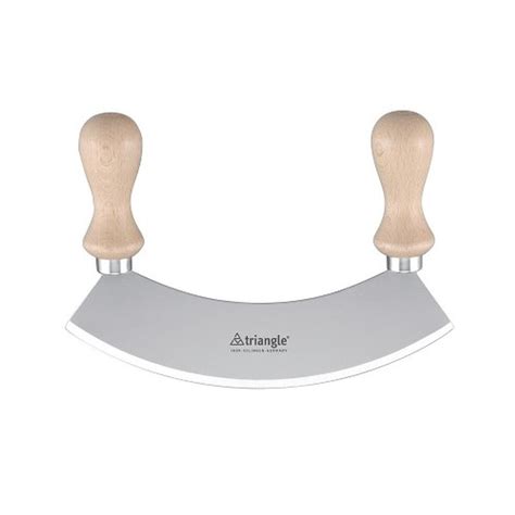 Triangle Mezzaluna Beechwood Single Blade 23cm