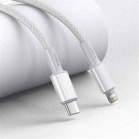 USB C To Lightning Baseus High Density Braided Cable 20W PD 2m