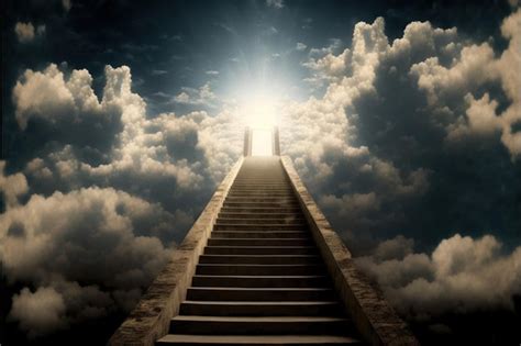 Premium Photo A Stairway Leading To Heaven