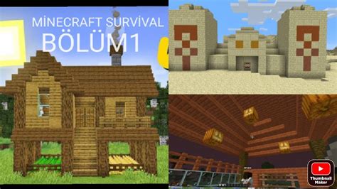 BAŞLANGIÇ EVİ VE TEMEL İŞLER Minecraft Survival Bölüm 1 YouTube