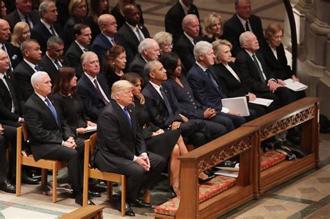 All 5 Living Presidents First Ladies Attend George Hw Bush Service