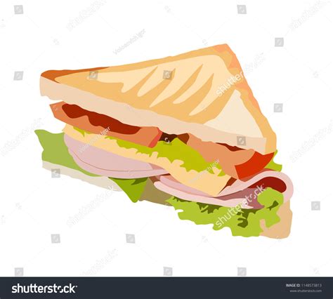 Sandwich Realistic Vector Illustration Isolated Stock Vector (Royalty ...