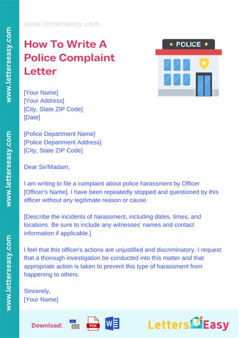 15 How To Write A Police Complaint Letter With Samples Letters Easy