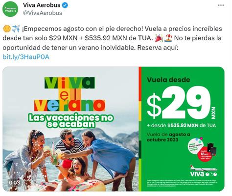 ¡qué Ofertón Viva Aerobus Remata Sus Vuelos Hasta 29 Pesos De Agosto A