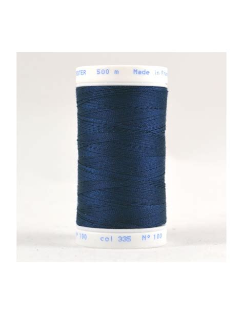 Acheter Bobine De M De Fil Coudre Polyester Bleu Marine Sur La