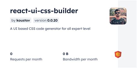 React Ui Css Builder Cdn By Jsdelivr A Cdn For Npm And Github