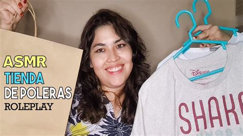 ASMR ROLEPLAY TIENDA DE ROPA VENDEDORA FRESA TE VENDE POLERAS BLANCAS