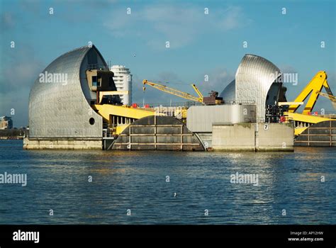 River Thames Barrier Flood Defence Woolwich London England Landmarks