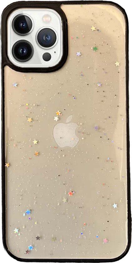 Smartphonica Iphone Pro Max Tpu Hoesje Doorzichtig Met Glitters