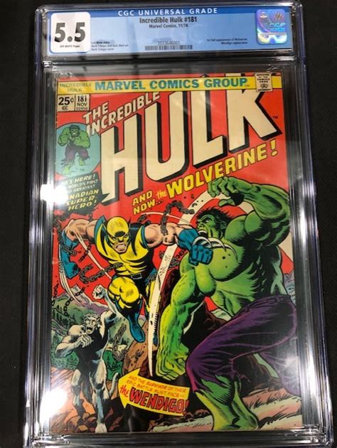 Hulk 181 CGC 5 5 1st Full Appearance Of Wolverine Legacy Comics And