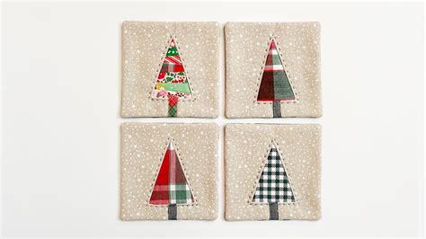 How To Sew Christmas Coasters Beginner Friendly Sewing Holiday DIY