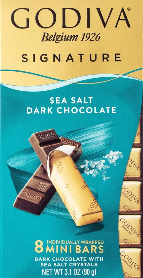 Amazon Godiva Signature Sea Salt Dark Chocolate Mini Bars 3 1oz