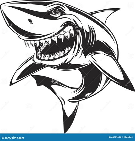 White Shark Stock Vector - Image: 40325694