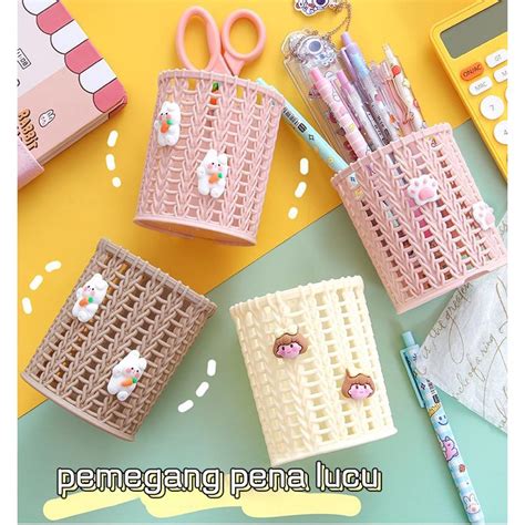 Jual Tempat Pensil Dan Pulpen ROTAN Serbaguna Dekstop Multifungsi