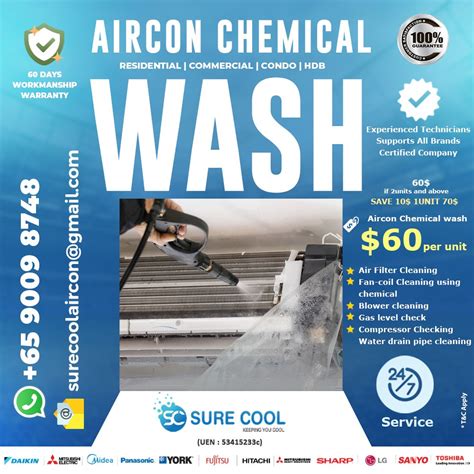 Aircon Chemical Wash Singapore In Singapore 0 Usd Ad №85478