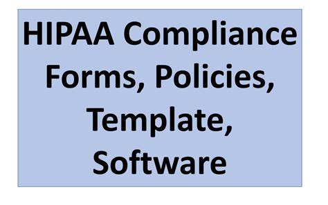 Hipaa Compliance Templates Hipaa Privacy Security Policies