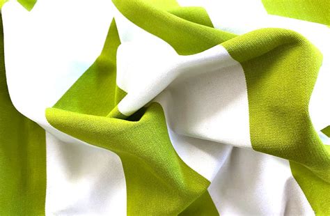 Wide Lime Green And White Stripe Fabric 150cm Stripe Cotton Curtain Blind Fabric The Stripes