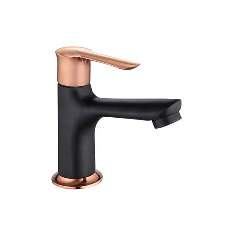 Sorento Black With Rose Gold Basin Cold Tap Srtwt Rg Builders