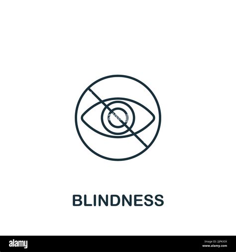 Blindness Icon Simple Line Element Symbol For Templates Web Design