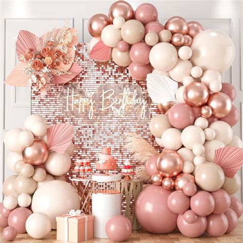 Amazon Blush Pink Balloon Arch Kit Pcs Double Stuffed Nude