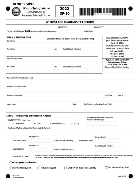 Dp 10 2022 2024 Form Fill Out And Sign Printable PDF Template