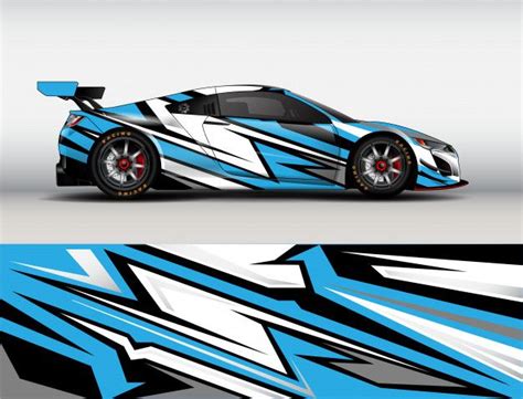 Racing Car Wrap Design Vector