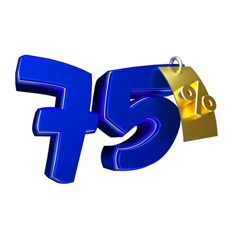 3d Render Number Blue Percent 28703484 Png