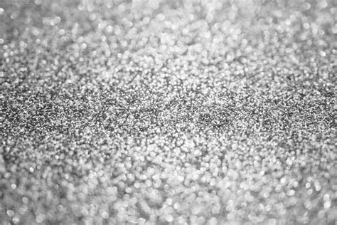 Abstract Blur Silver Glitter Sparkle Defocused Bokeh Light Background